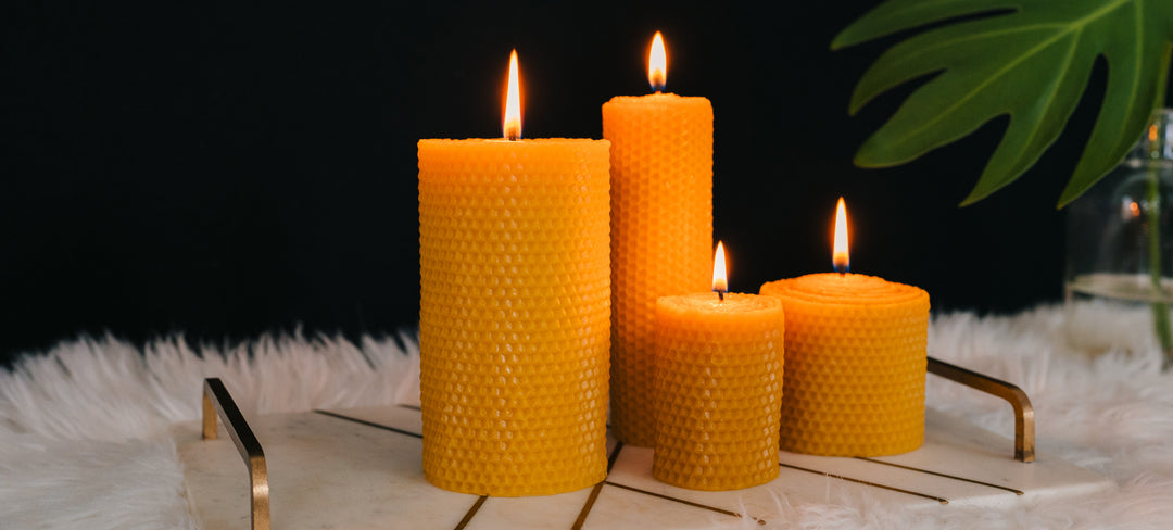 Golden honeycomb candles 2024